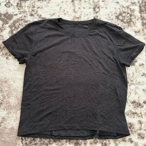 Lululemon Black Textured Cropped T Shirt